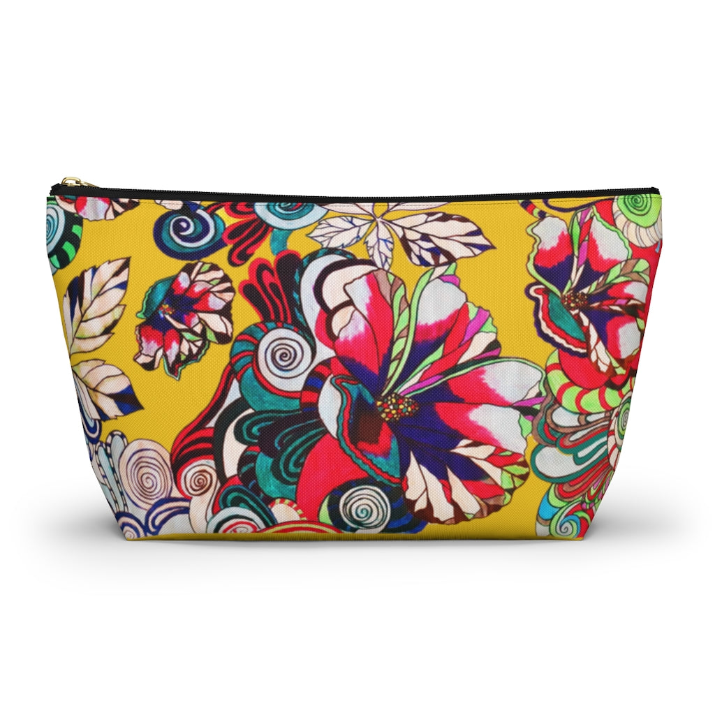 Floral Pop Yellow Accessory Pouch