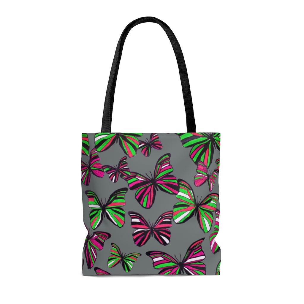 AOP Butterflies Ash Tote Bag