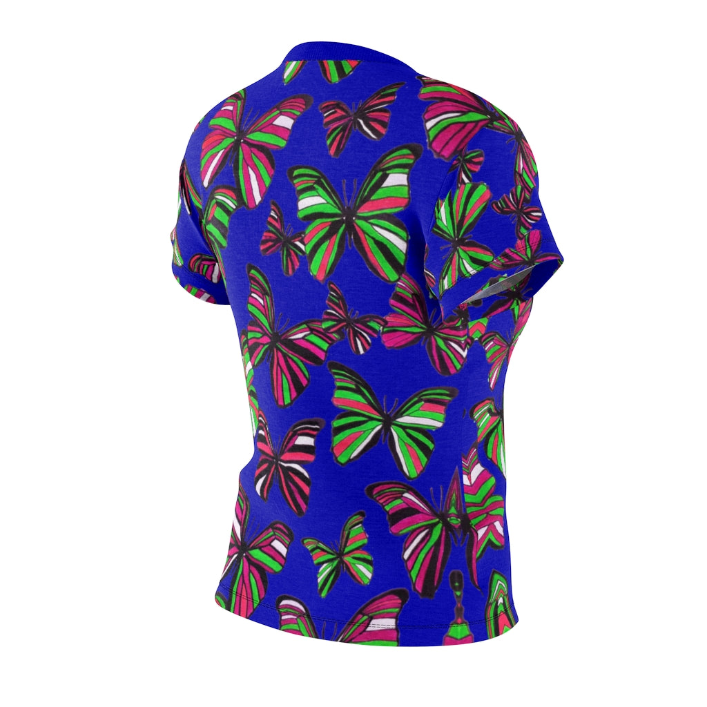 Butterflies AOP Electric Blue T-shirt