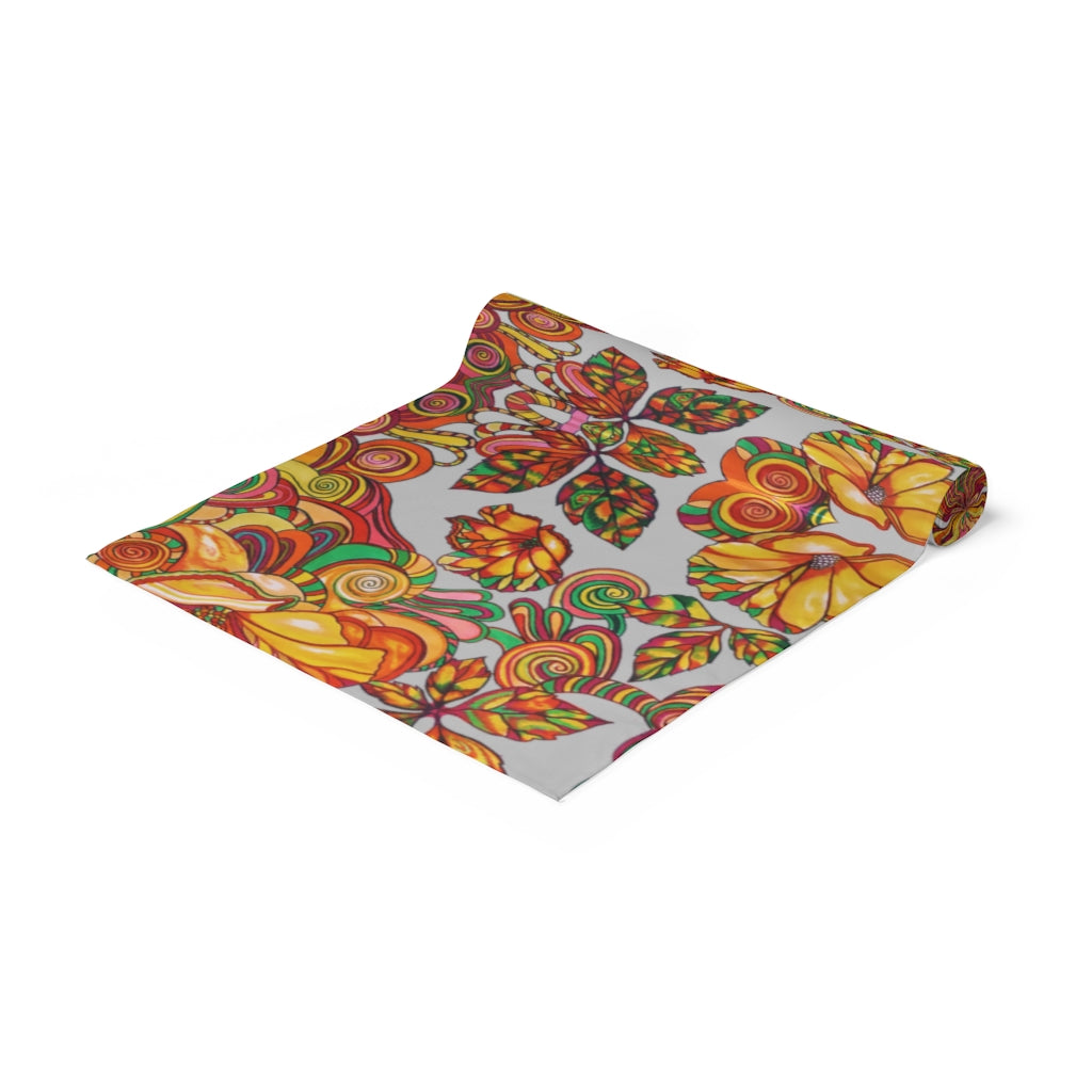 Artsy Floral Slate Table Runner