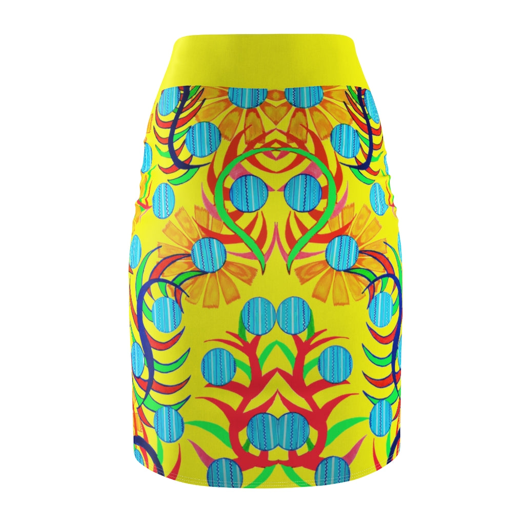 Sunflower Yellow Pencil Skirt
