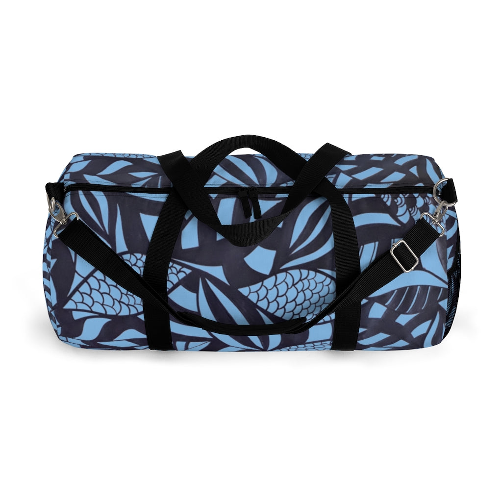 Tropical Minimalist Blue Duffel Bag