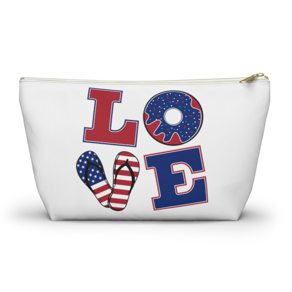 Love White Accessory Pouch