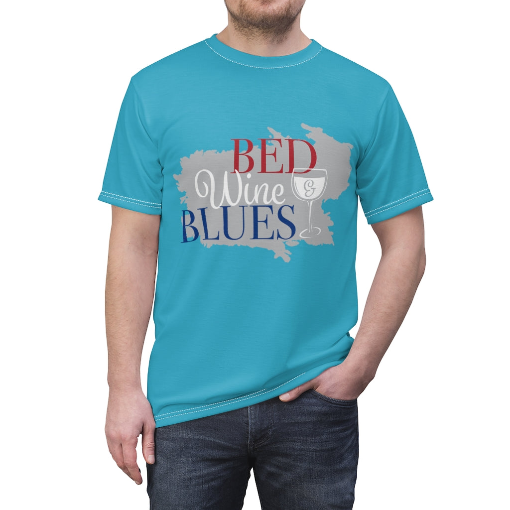 Menswear Aqua AOP Blues Tee