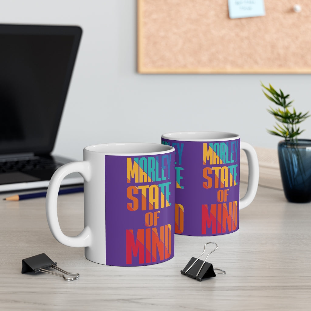 Marley Multi Print Purple Ceramic Mug 11oz