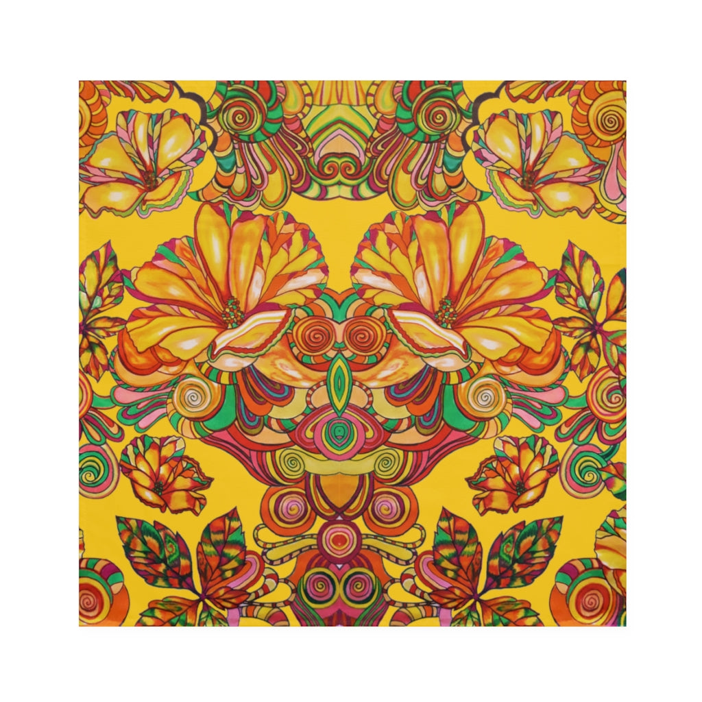 Yellow Artsy Floral Napkin