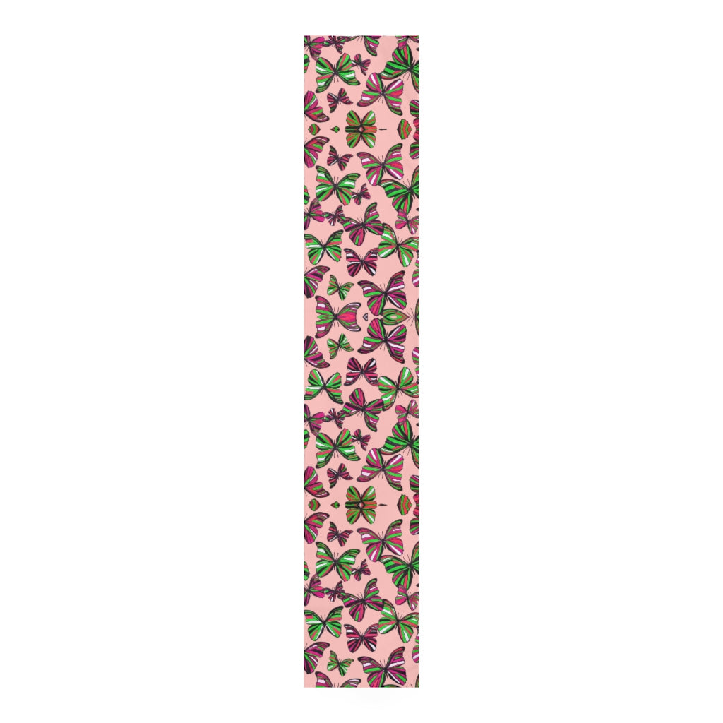 Butterflies Blush Table Runner