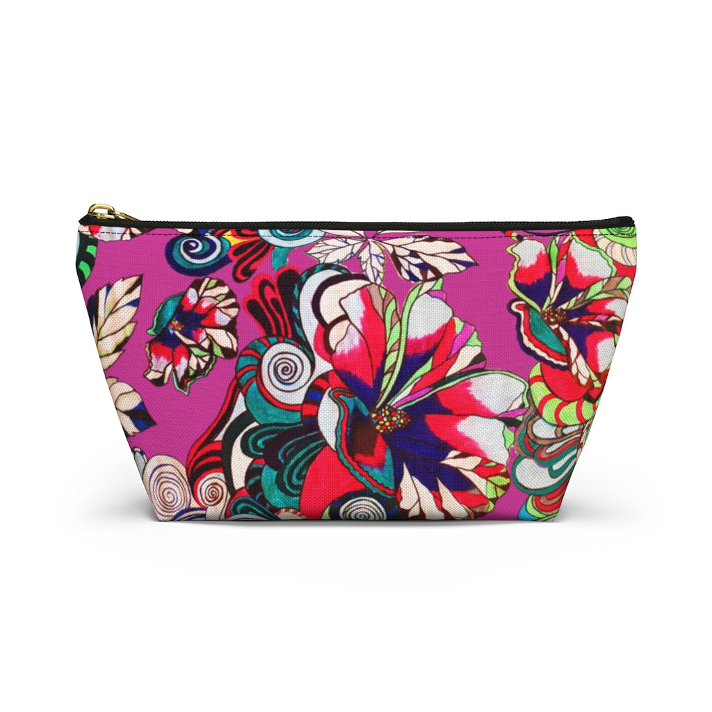 Floral Pop Magenta Accessory Pouch