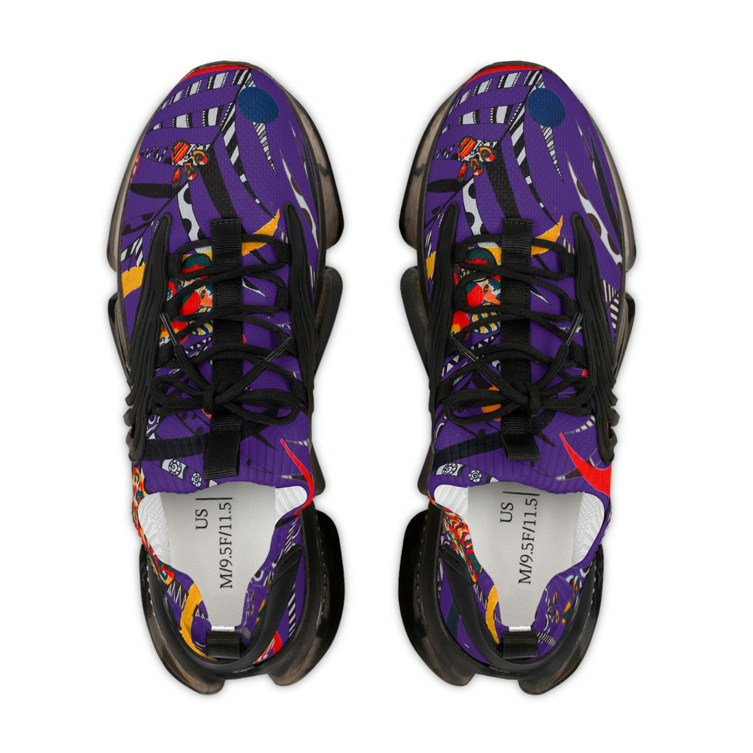 Purple Wildly Wicked OTT Men's Mesh Knit Sneakers
