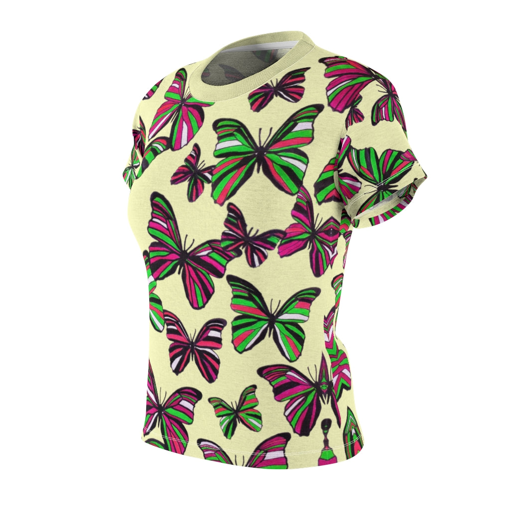 Butterflies AOP Pale Yellow T-shirt