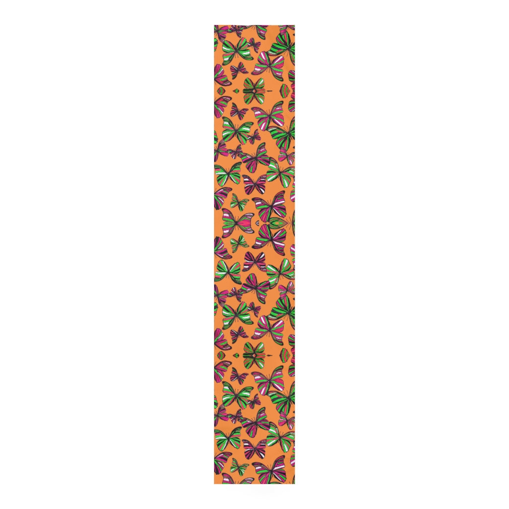 Butterflies Peach Table Runner
