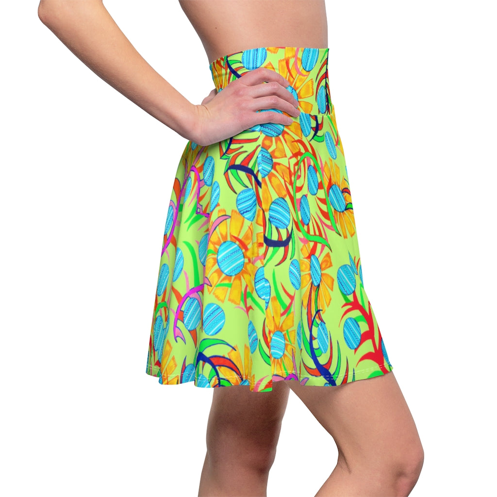 Sunflower Lime Skater Skirt