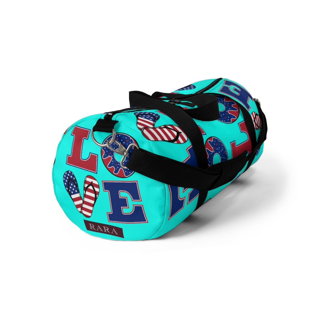 American Love Cyan Duffel Bag