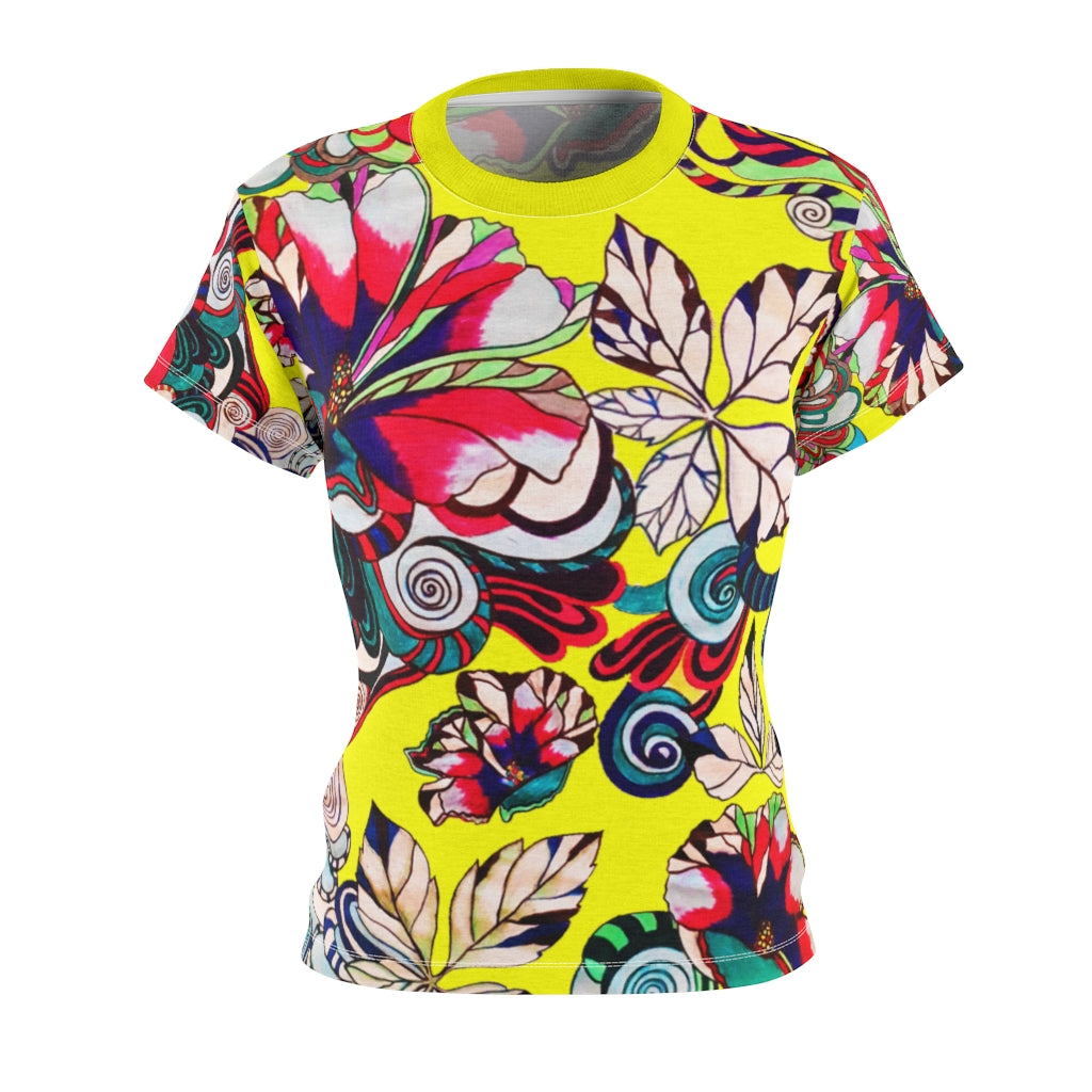 Graphic Floral AOP Canary T-Shirt