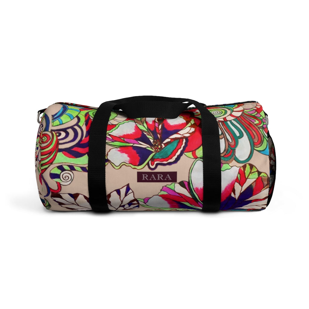 Artsy Floral Pop Nude Duffel Bag
