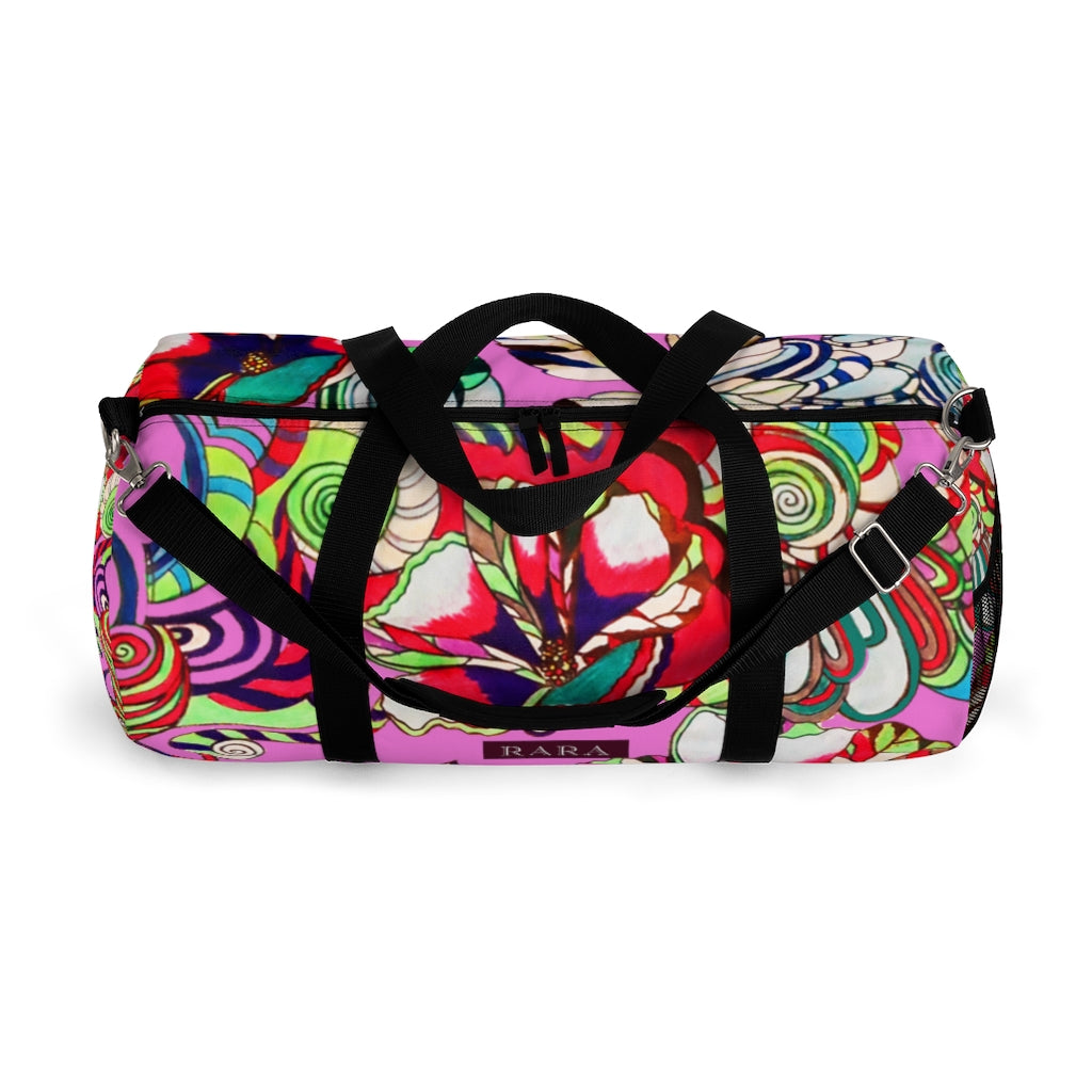 Artsy Floral Pop  Rose Duffel Bag