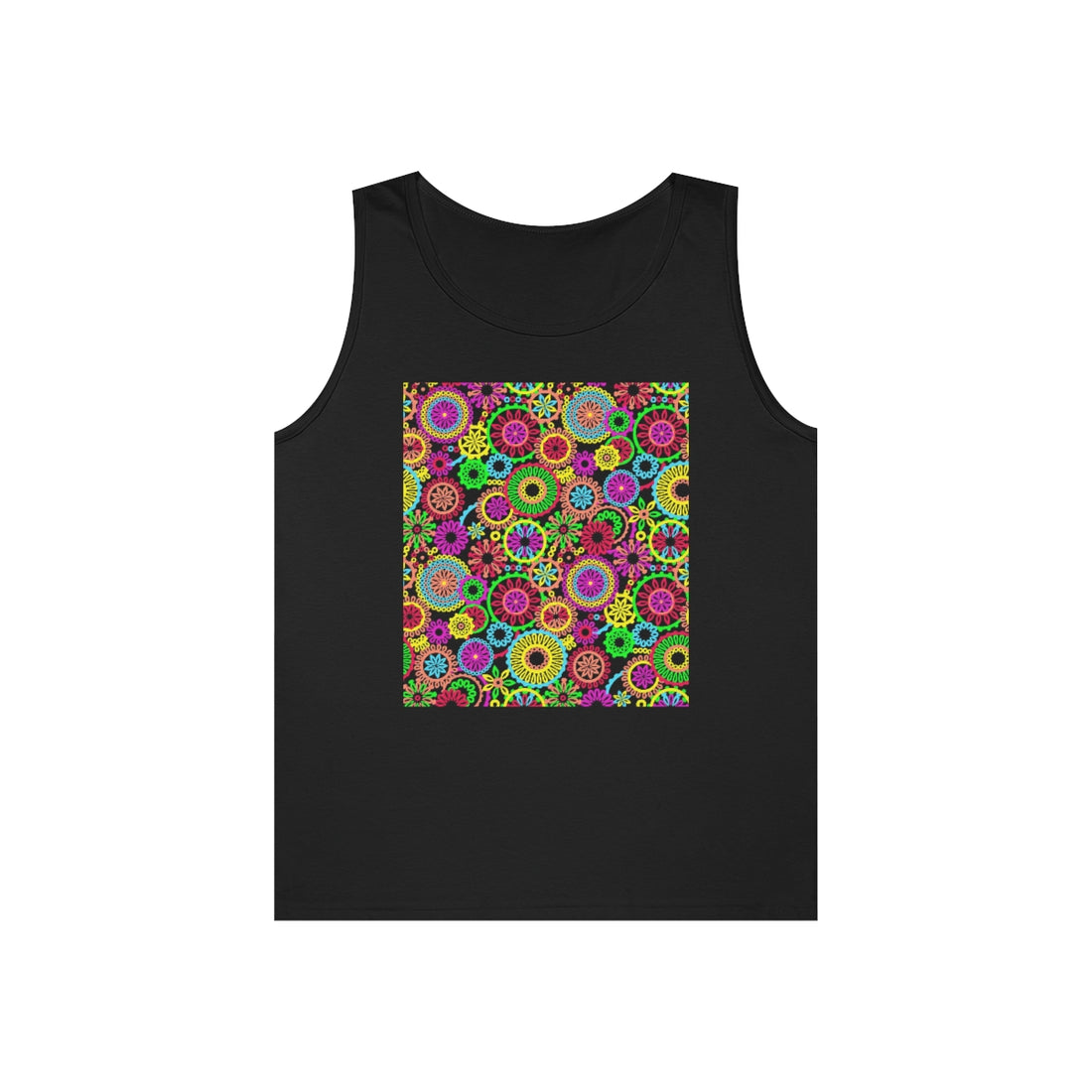 Unisex 70's Vibe Black Tank Top