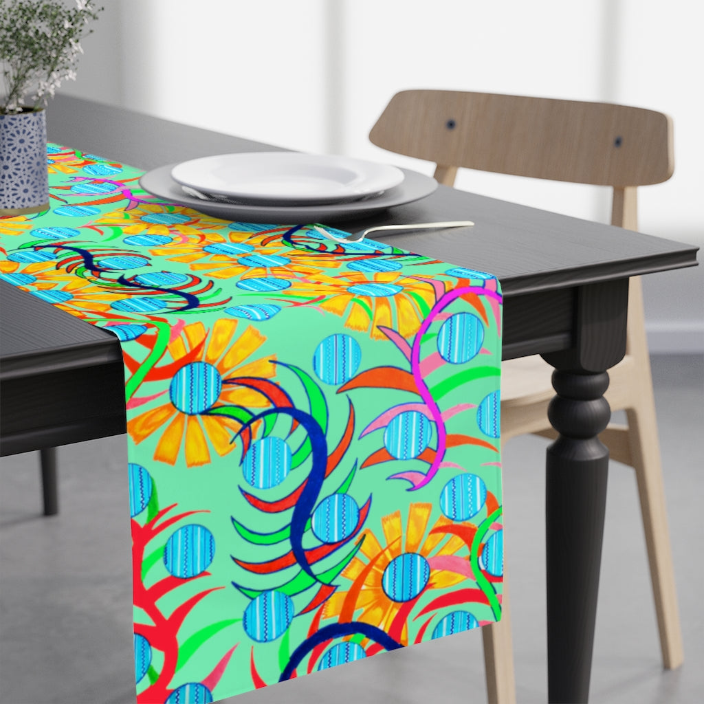 Sunflower Mint Table Runner