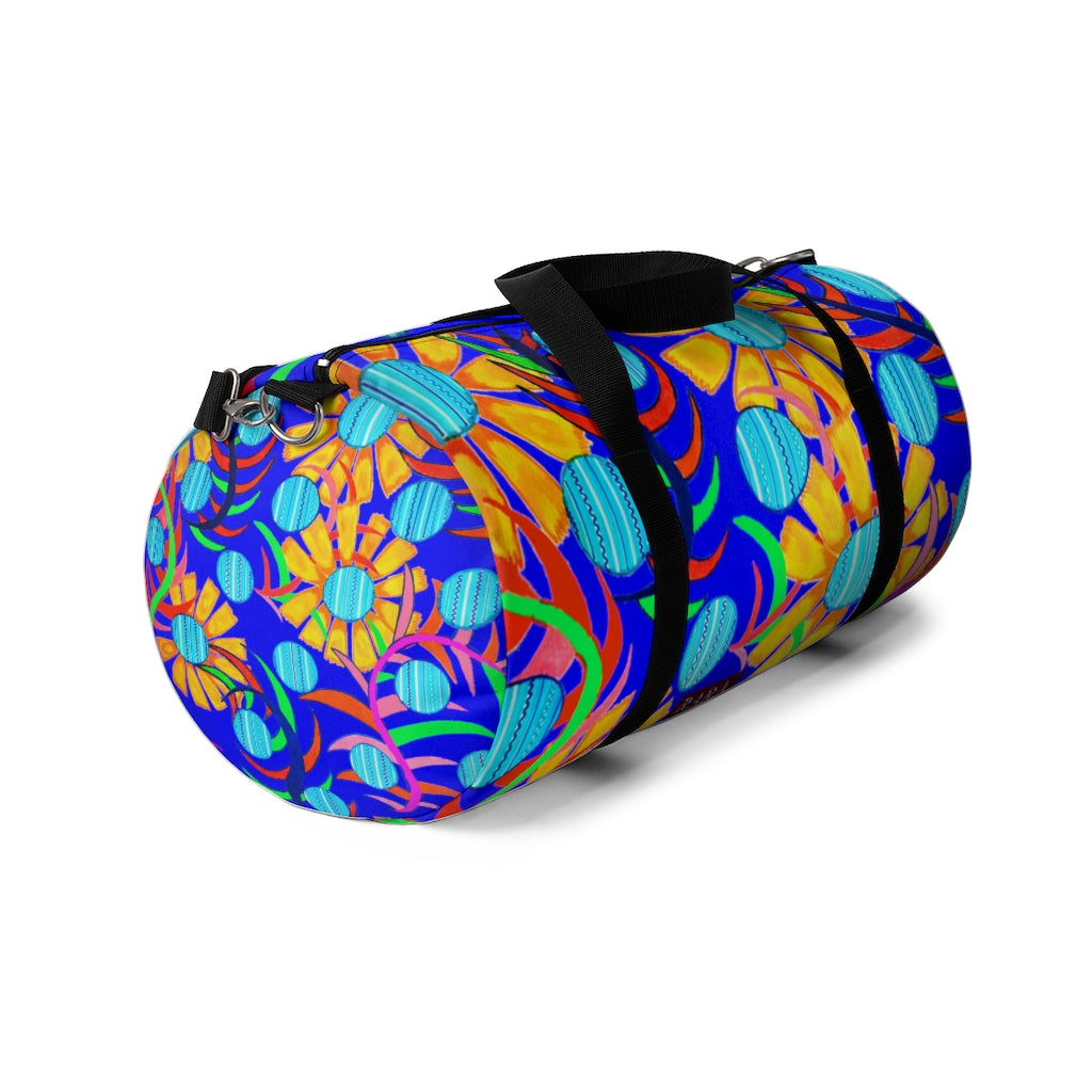 Sunflower Electric Blue Duffel Bag