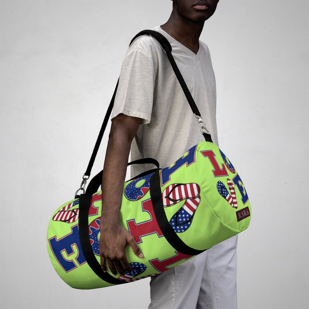 American Love Lime Duffel Bag