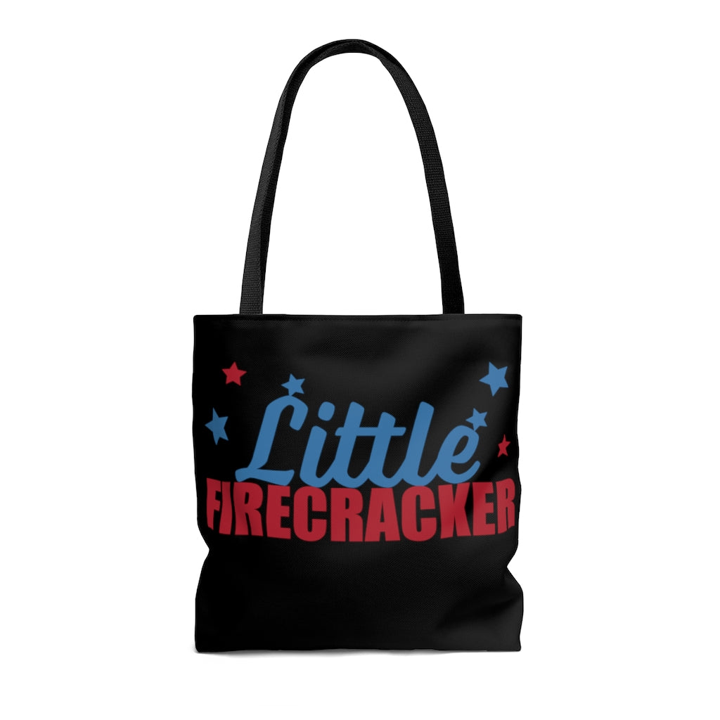 AOP Fire Cracker Black Tote Bag