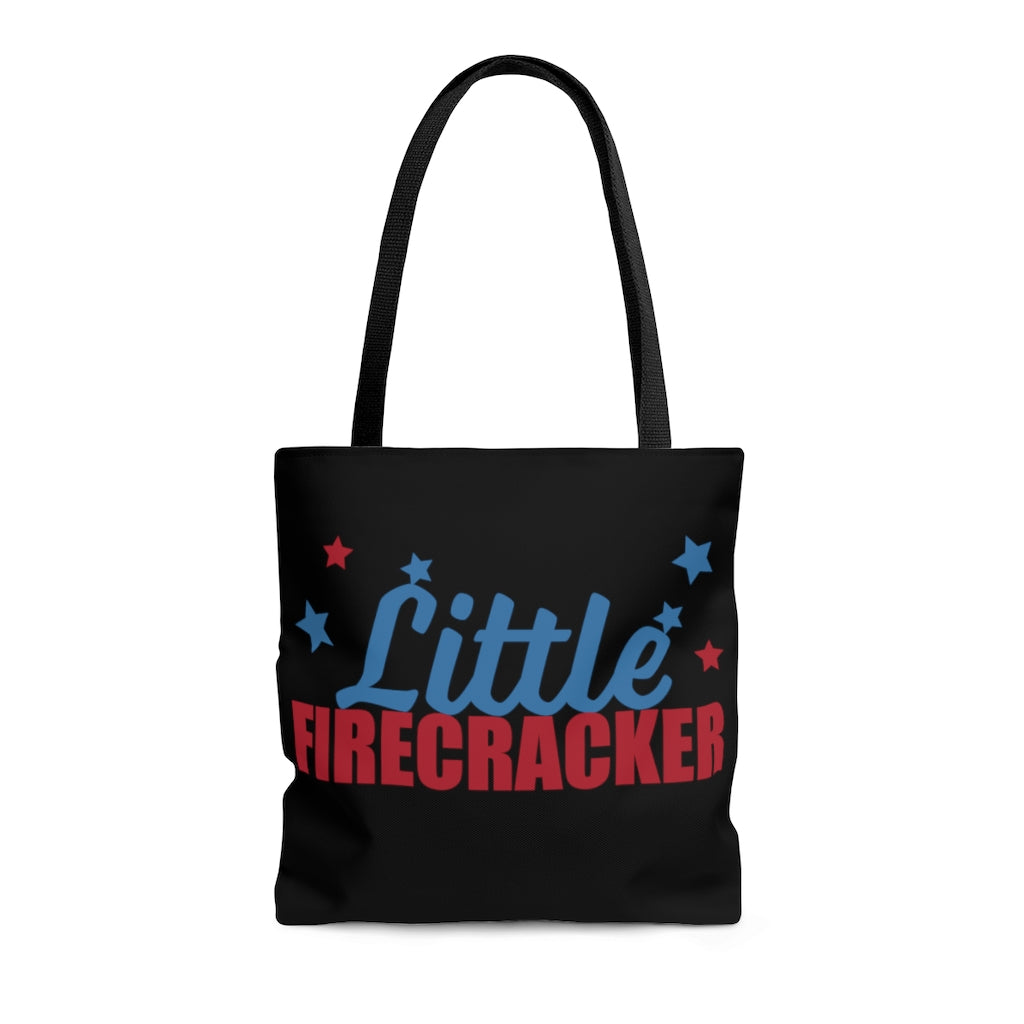 AOP Fire Cracker Black Tote Bag