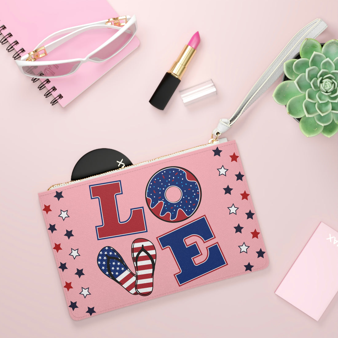 Blush American Love Clutch Bag