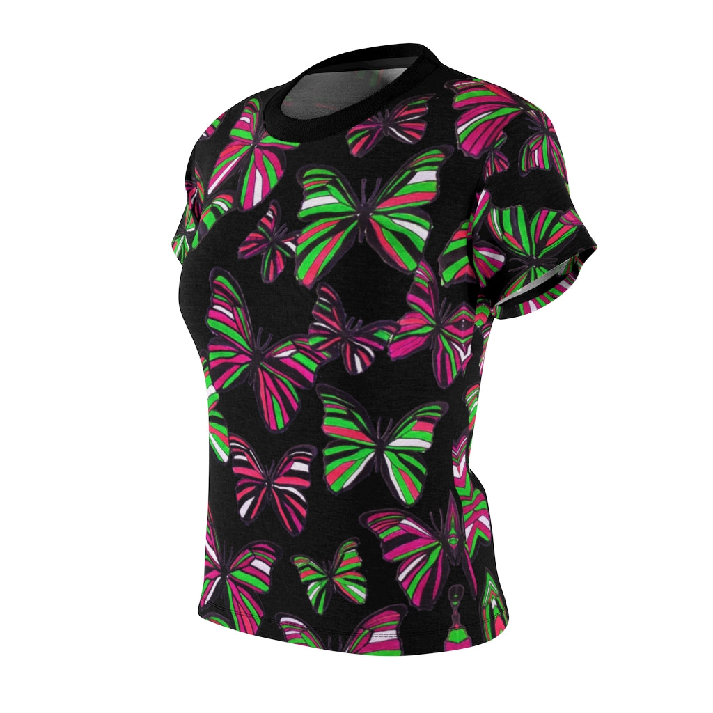 Butterflies AOP Black T-shirt