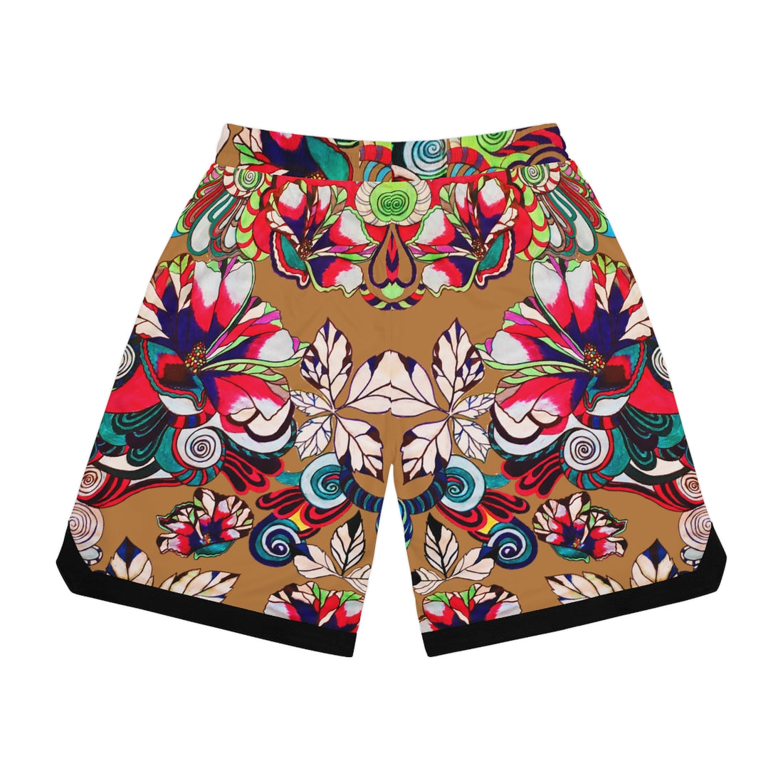 Tussock Graphic Floral Basketball Rib Shorts (AOP)