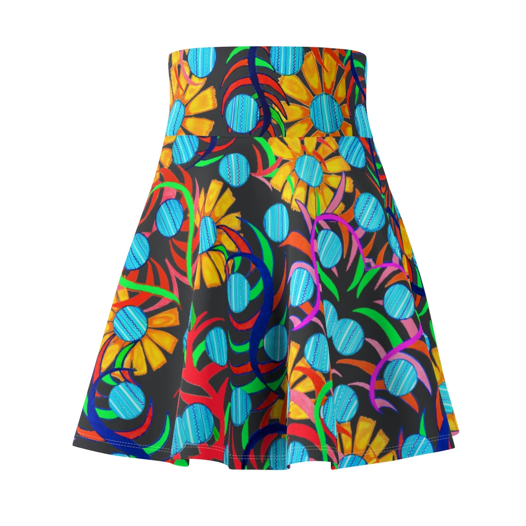 Sunflower Charcoal Skater Skirt