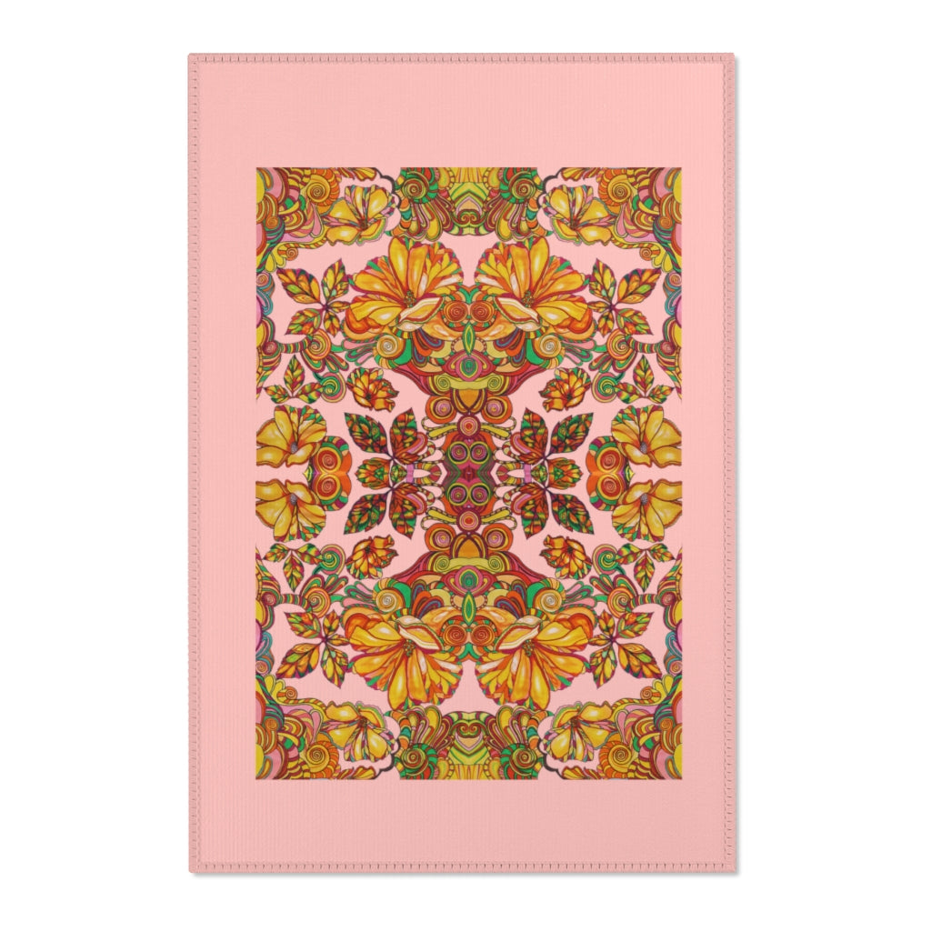 Artsy Floral Blush Area Rug