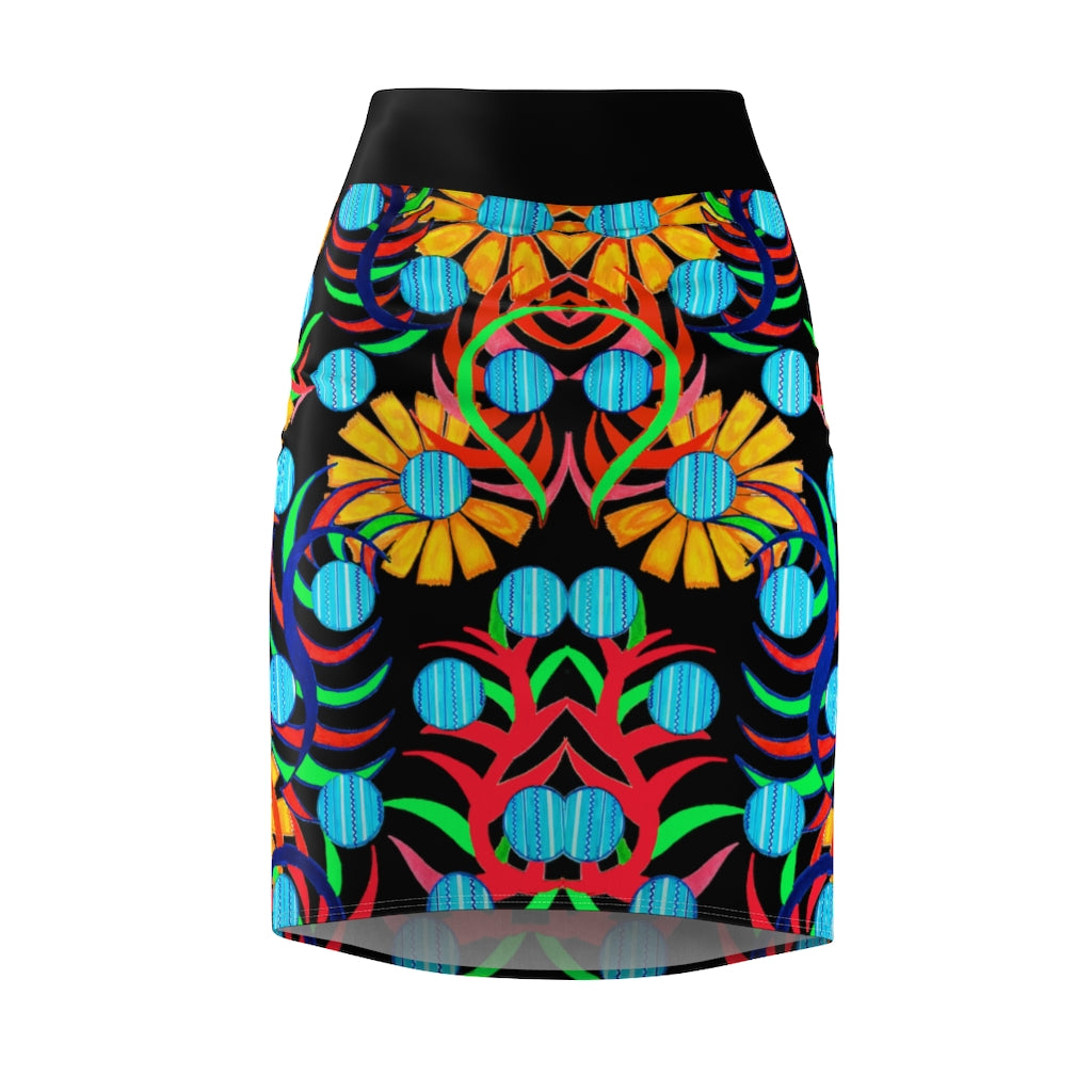Sunflower Black Pencil Skirt