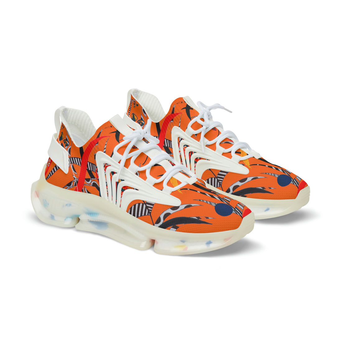 Orange Wildly Wicked OTT Men's Mesh Knit Sneakers