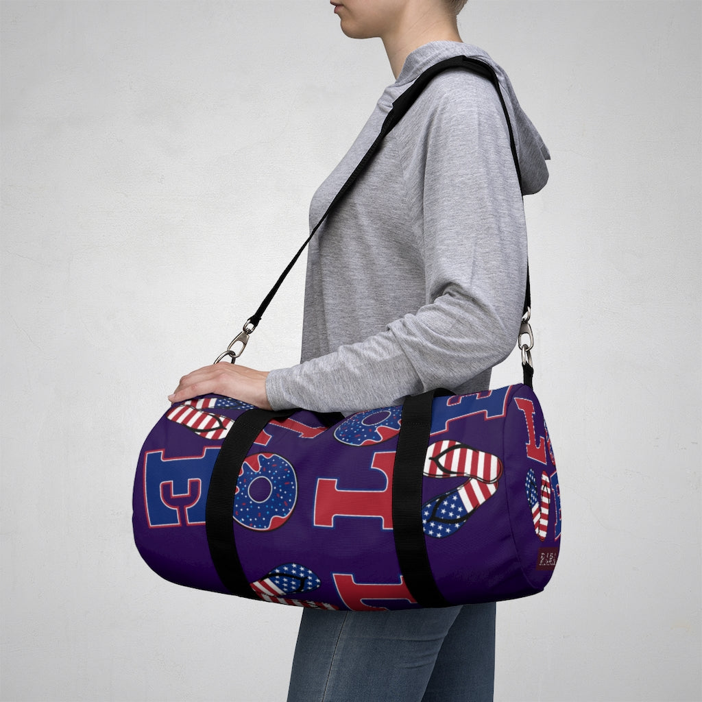 American Love Violet Duffel Bag
