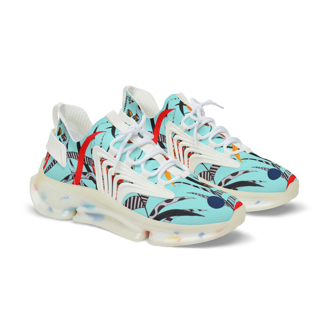 Icy Blue Wildly Wicked OTT Men's Mesh Knit Sneakers