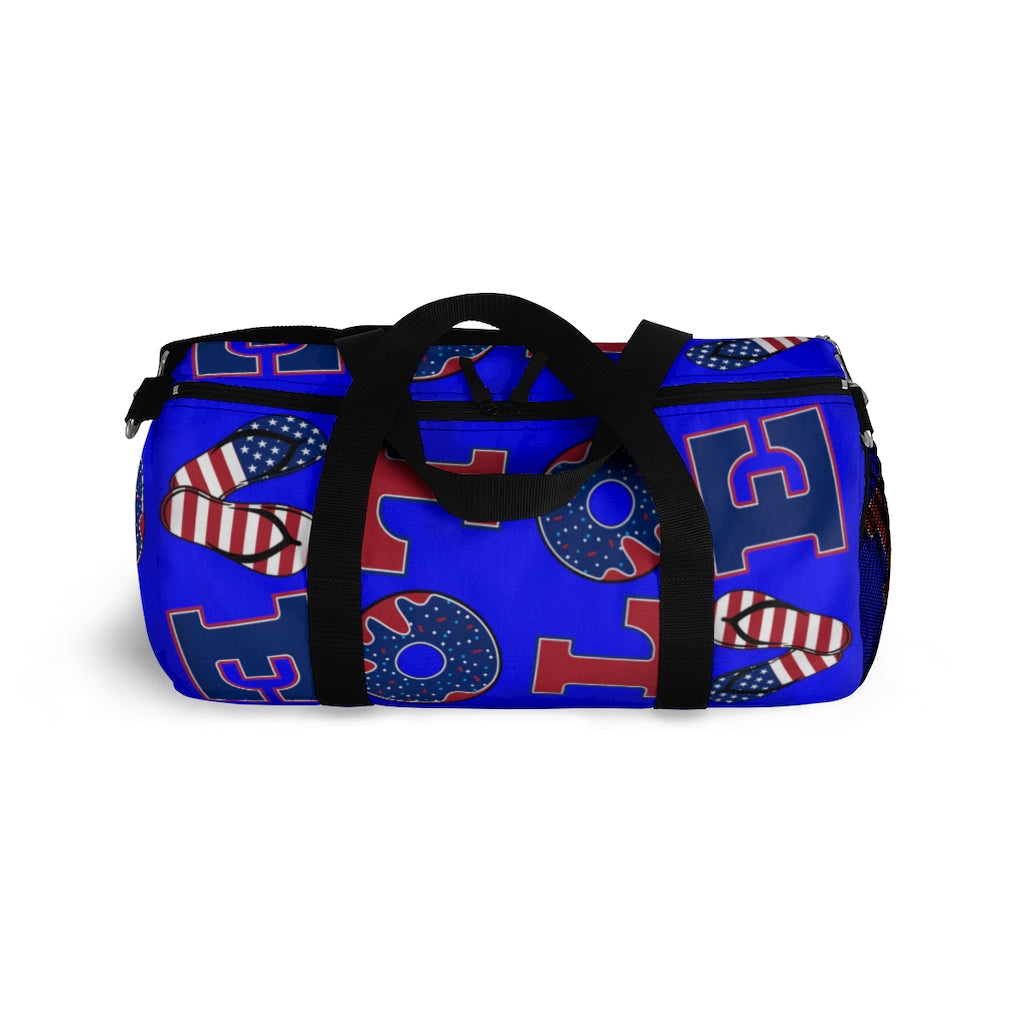 American Love Electric Blue Duffel Bag