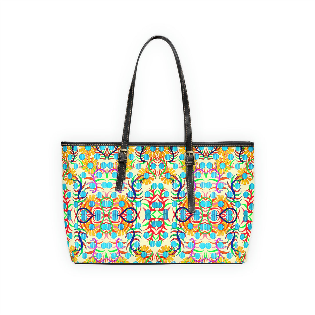 Cream Sunflower PU Leather Shoulder Bag