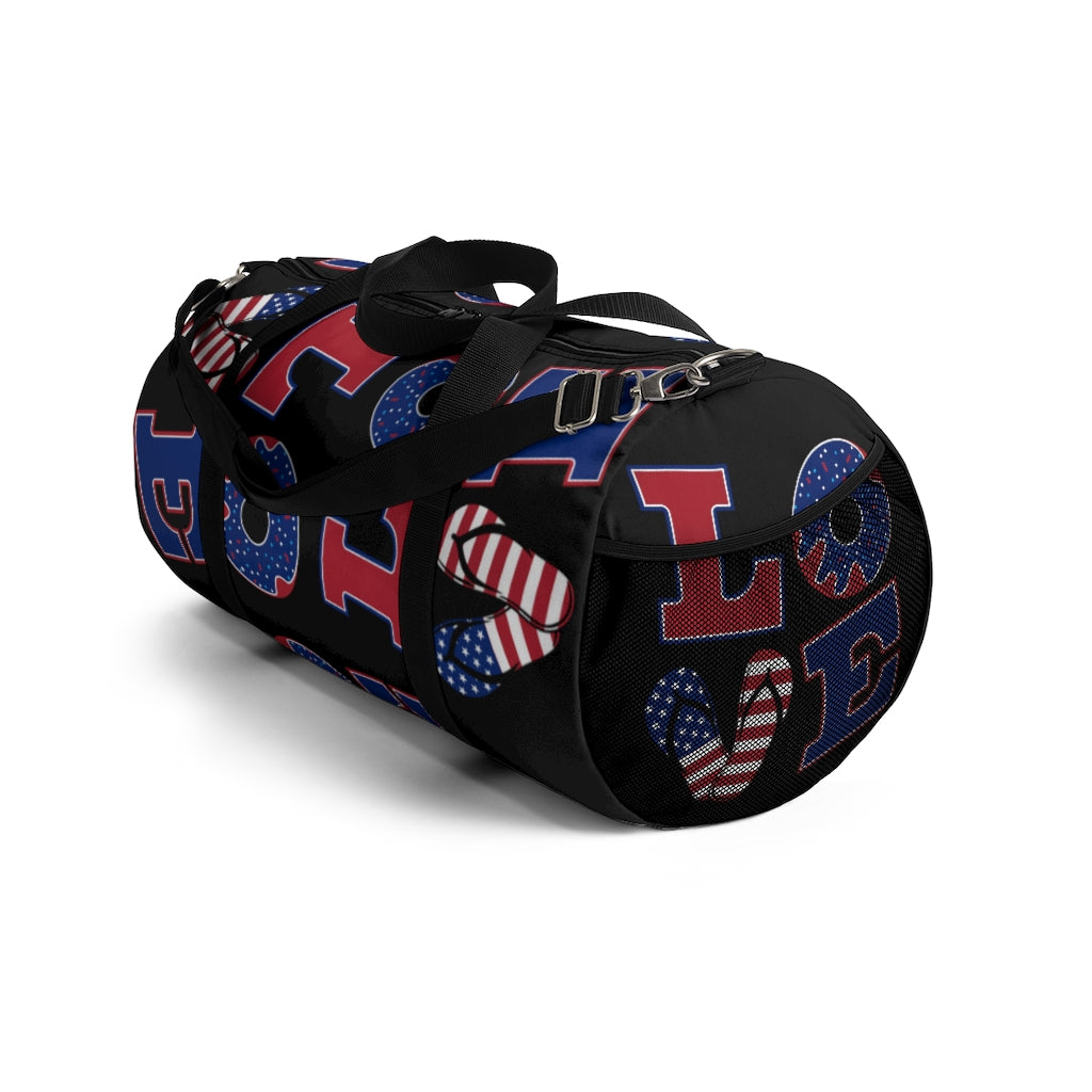 American Love Black Duffel Bag