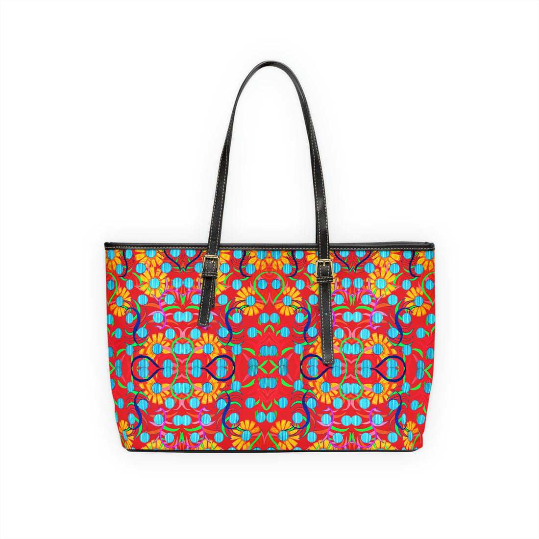 Red Sunflower PU Leather Shoulder Bag