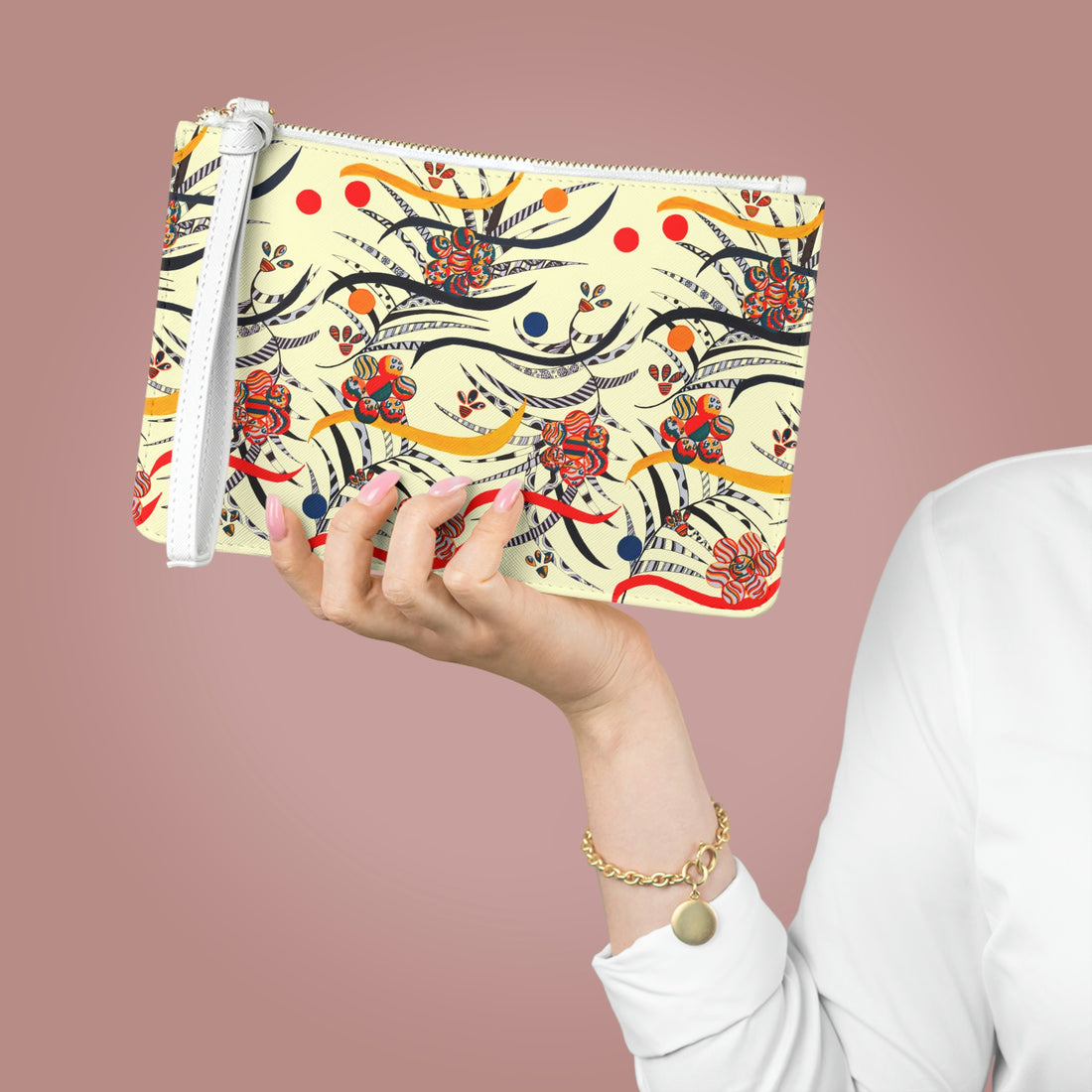 Cream Wilderness Clutch Bag