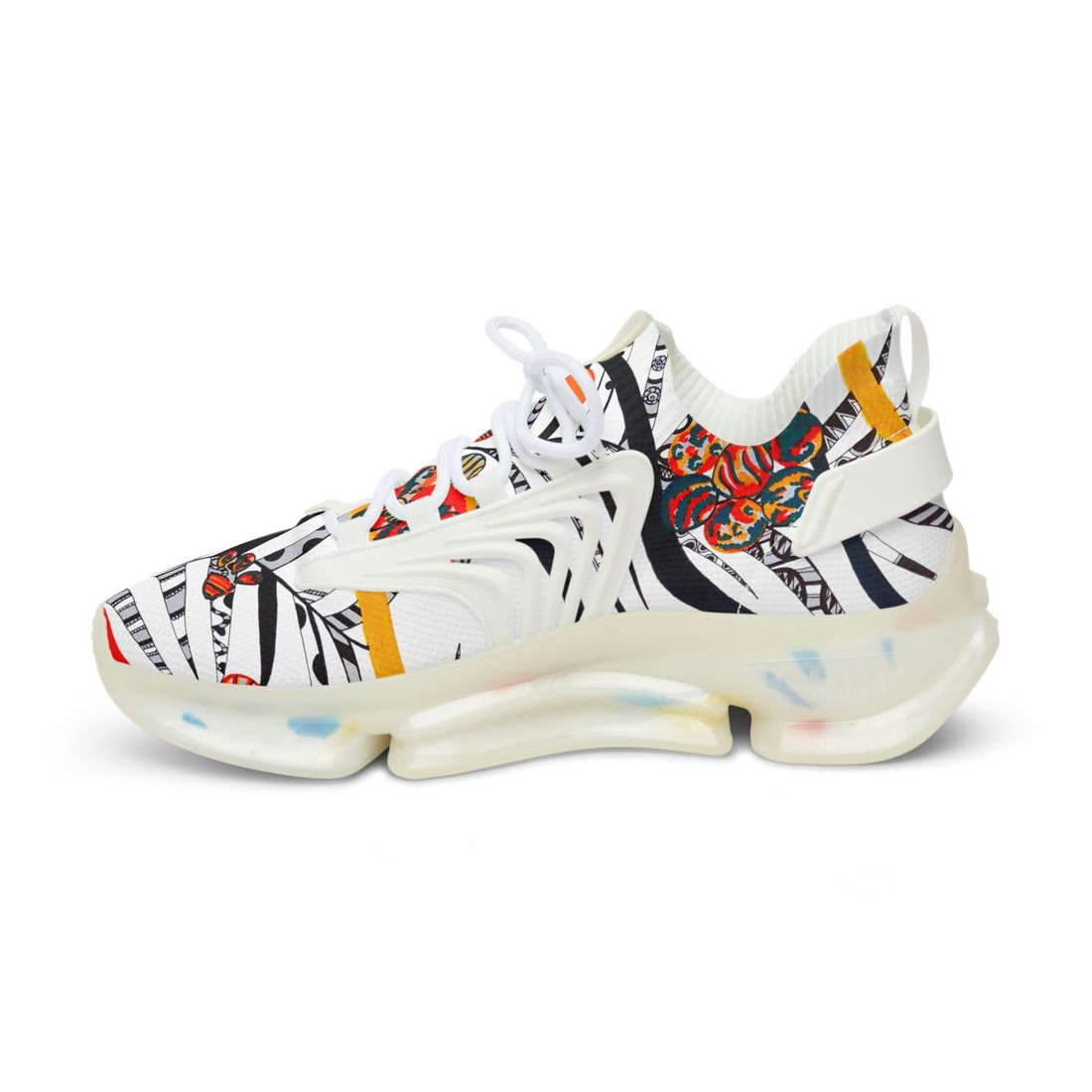 White Wildly Wicked OTT Men's Mesh Knit Sneakers