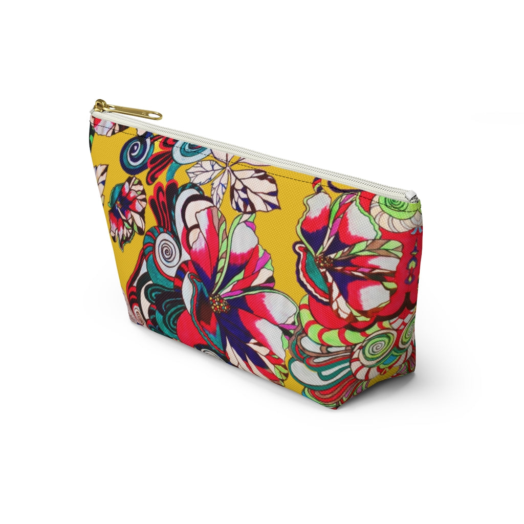 Floral Pop Yellow Accessory Pouch