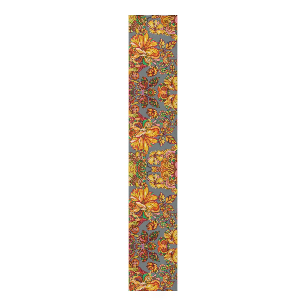 Artsy Floral Ash Table Runner