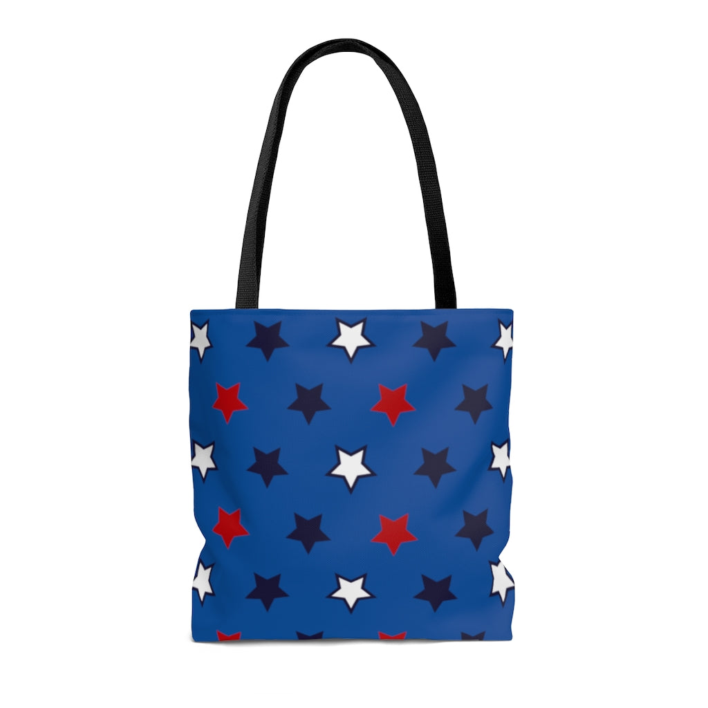 AOP Star Girl Royal Blue Tote Bag
