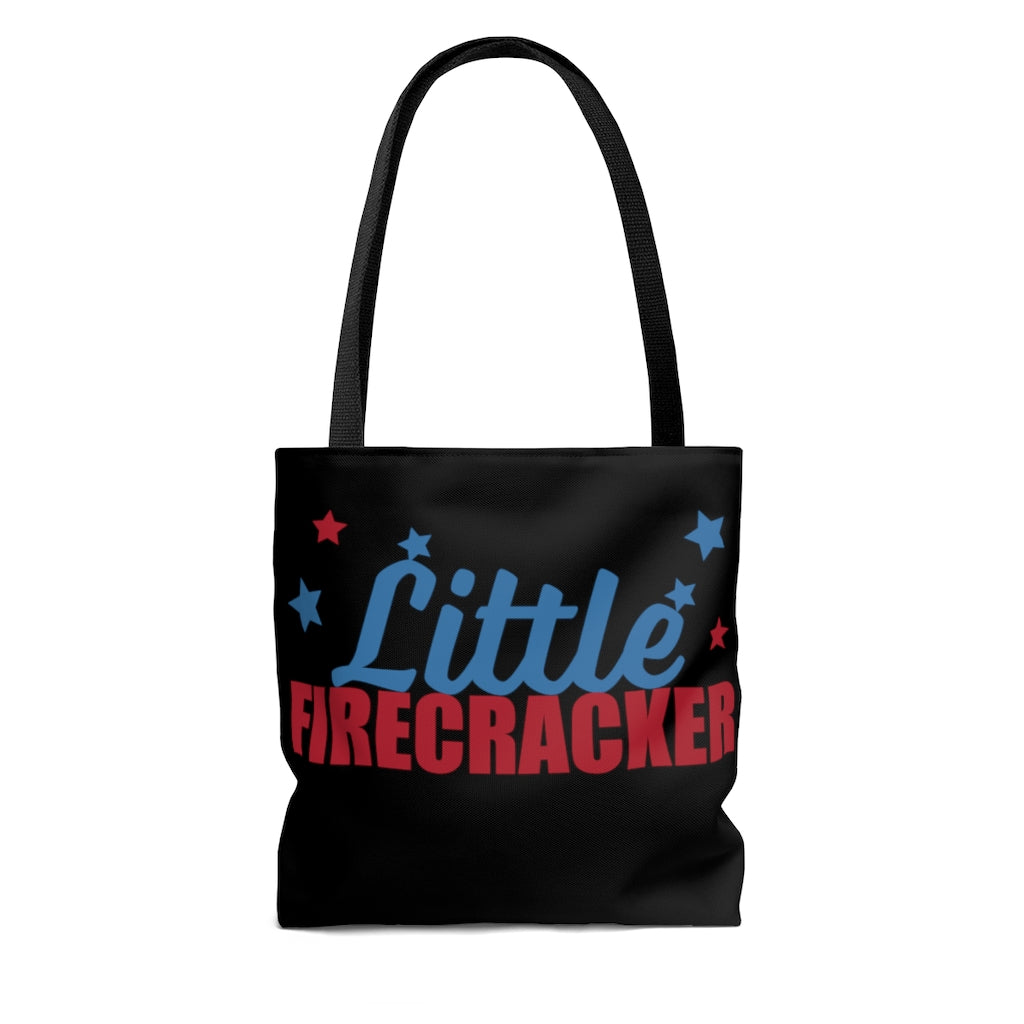 AOP Fire Cracker Black Tote Bag
