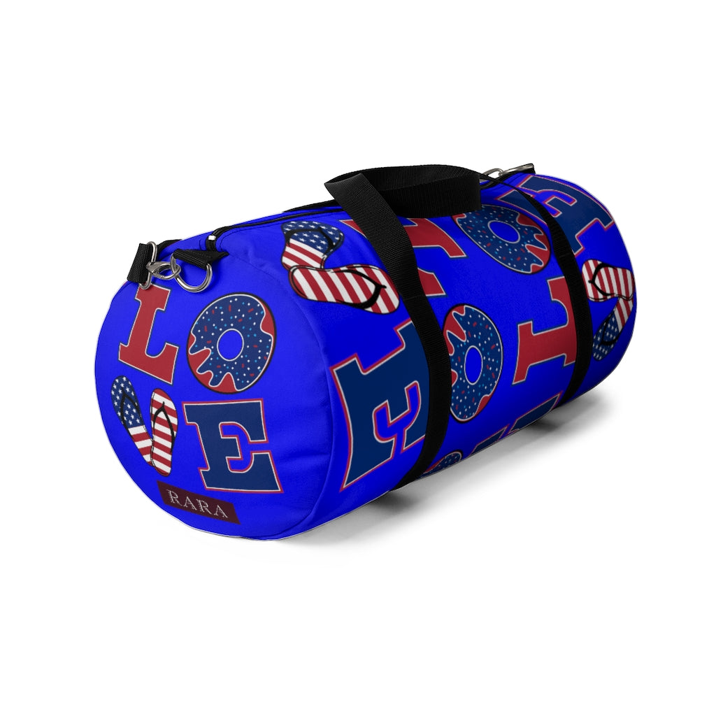 American Love Electric Blue Duffel Bag