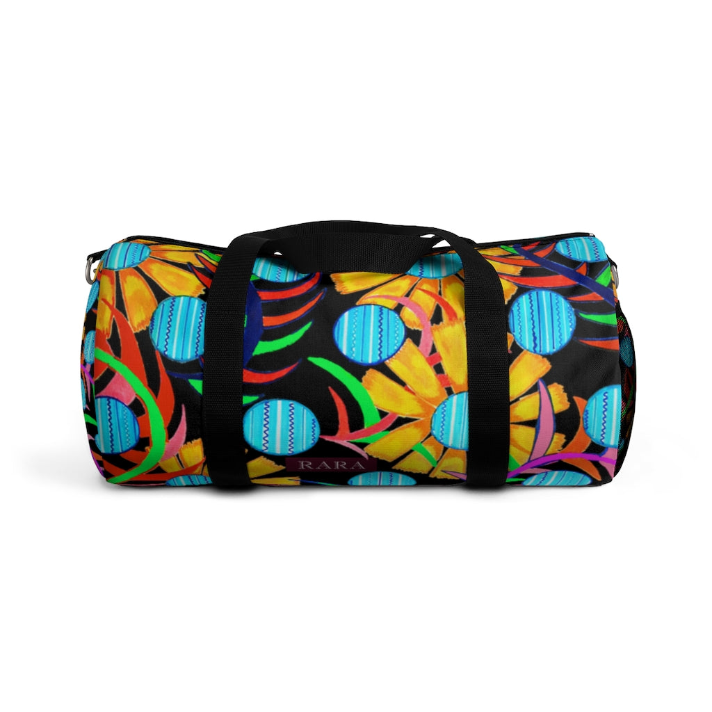 Sunflower Black Duffel Bag