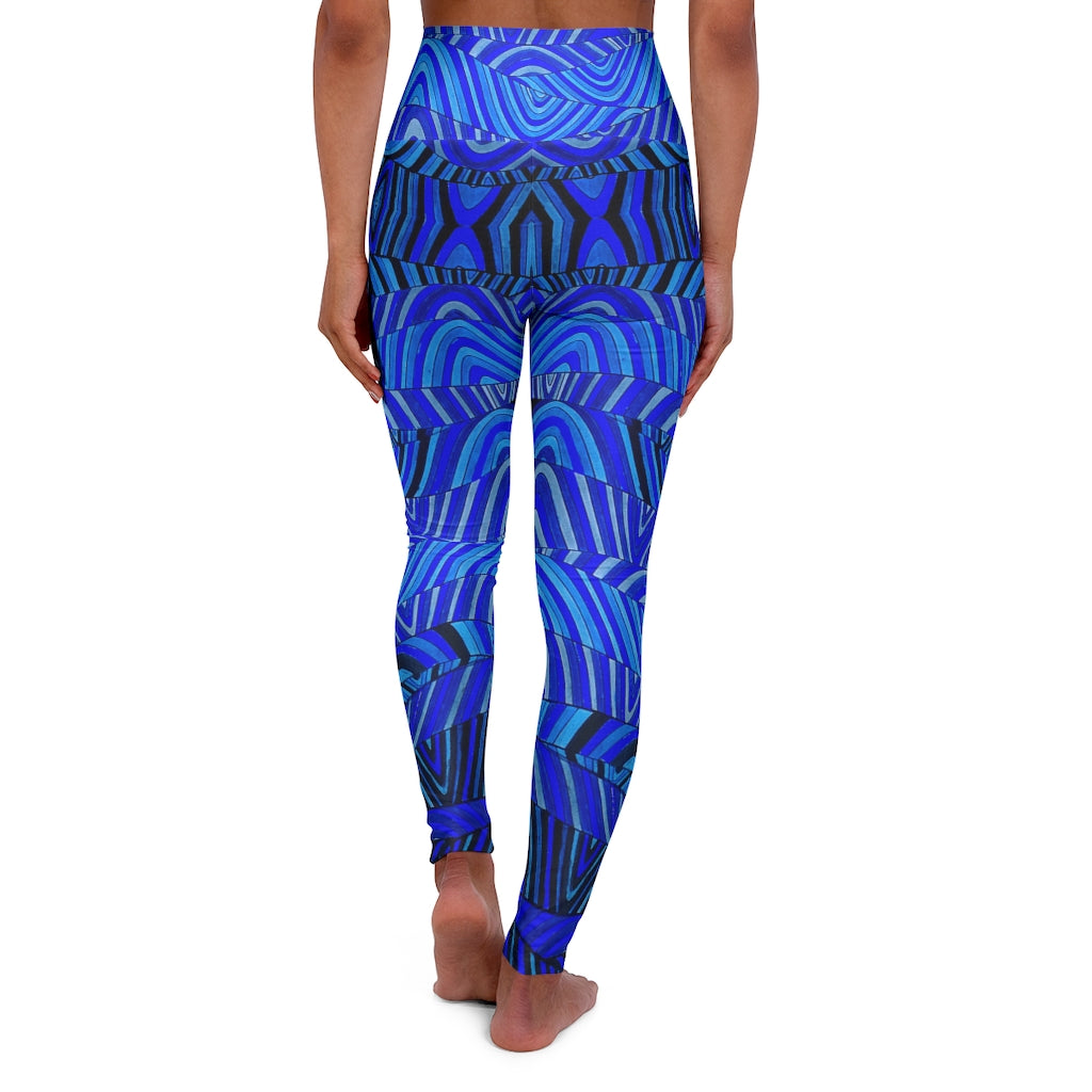 Electric Blue Sonic Yoga Leggings