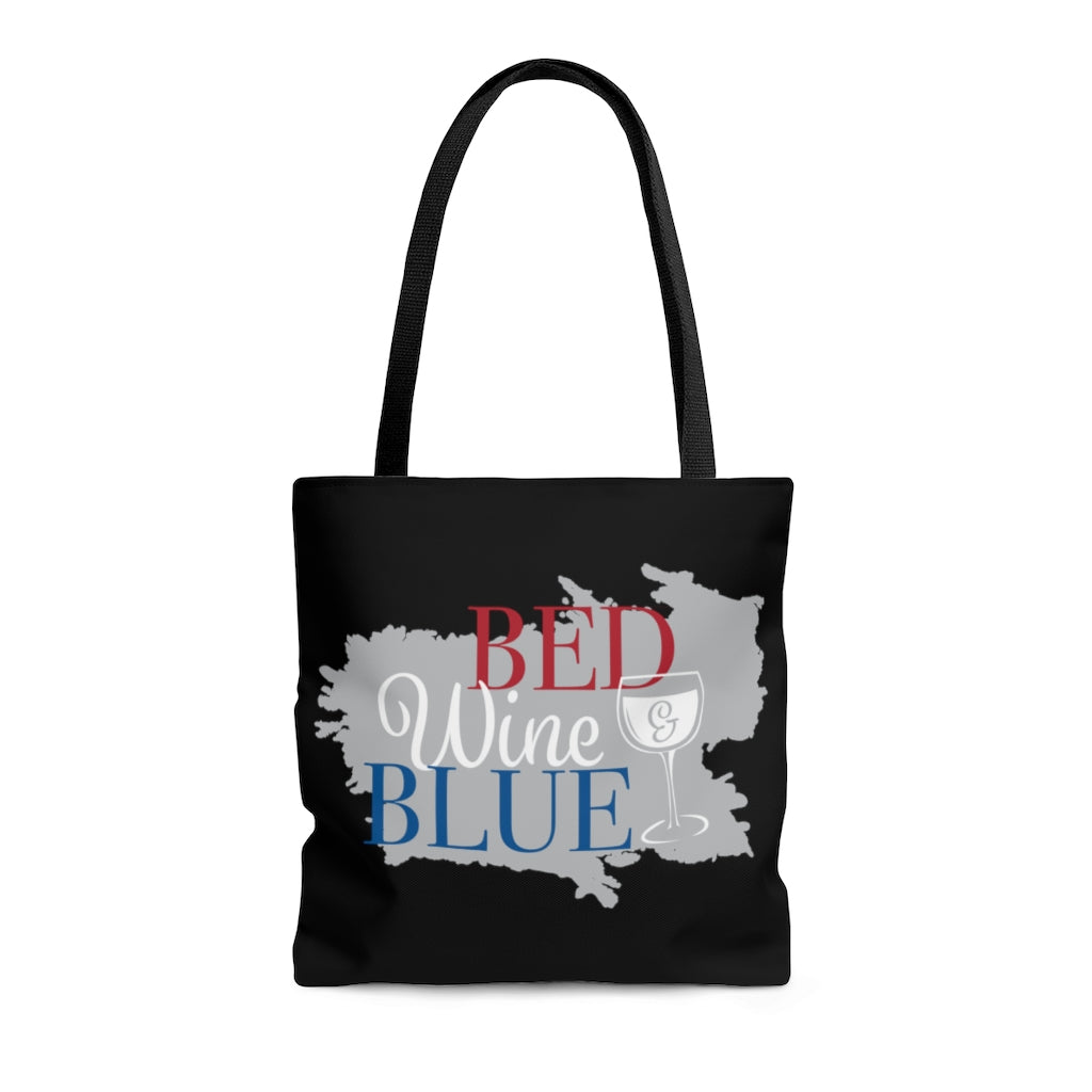 AOP Bed & Wine Tote Bag