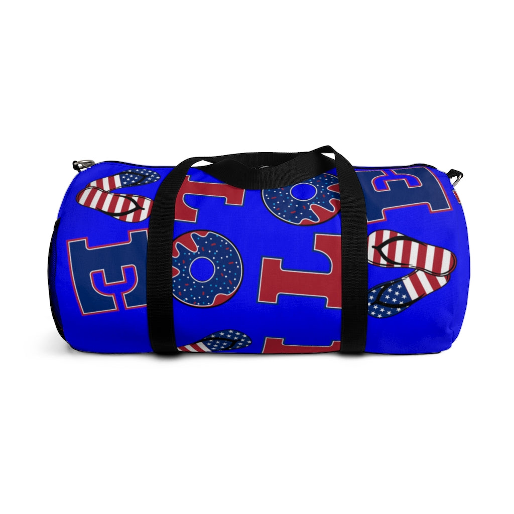 American Love Electric Blue Duffel Bag